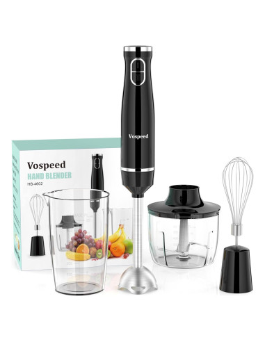 Batidora de Inmersión Vospeed 1000W 4 en 1 con Accesorios