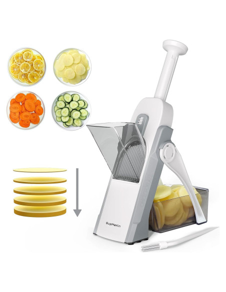 Mandolina de Cocina SupMaKin, Cortador de Verduras Ajustable 0.1-8mm Mandolina de Cocina SupMaKin, Cortador de Verduras Ajustable 0.1-8mm