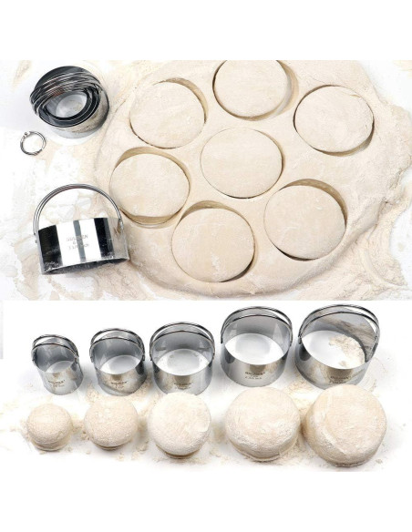 Juego de Cortadores de Galletas HULISEN 5 Piezas Acero Inoxidable Juego de Cortadores de Galletas HULISEN 5 Piezas Acero Inoxidable