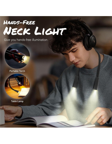Luz de Lectura LED para Cuello RADIXIUM Recargable 4 Brillos