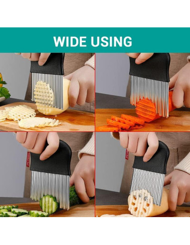 Cortador Ondulado Yopolaz 2 Pcs Acero Inoxidable 209g
