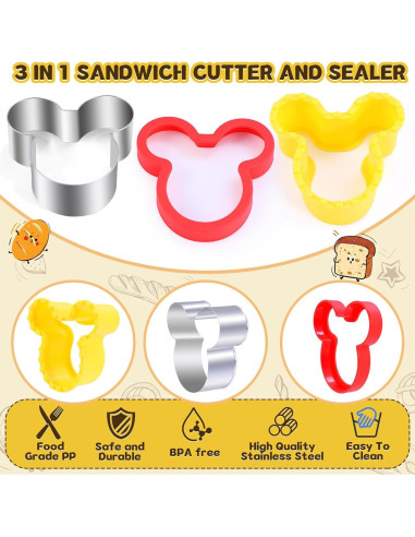 Juego de 12 Cortadores de Sándwich Jaystate Multicolor