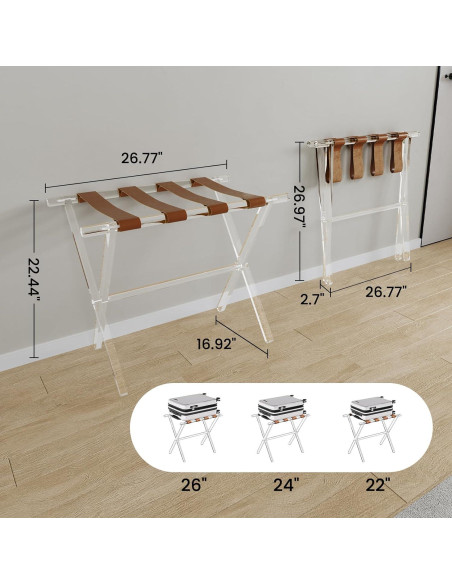 Soporte de Equipaje Acrílico Sumerflos Plegable 2 Pcs Soporte de Equipaje Acrílico Sumerflos Plegable 2 Pcs