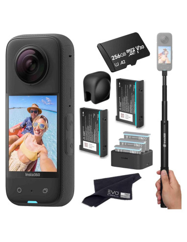 Cámara de Acción 360 Insta360 X3 con 2 Baterías y Accesorios