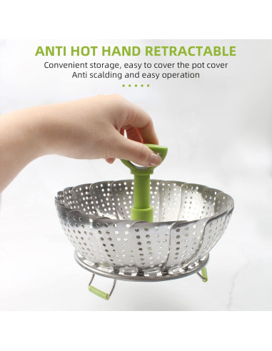 Cesta de Vapor Plegable Acero Inoxidable Defutay 22.86 cm