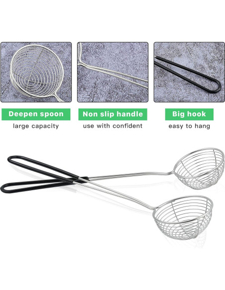 12 Cucharas Coladoras Acero Inoxidable Worldity 6.35 cm 12 Cucharas Coladoras Acero Inoxidable Worldity 6.35 cm