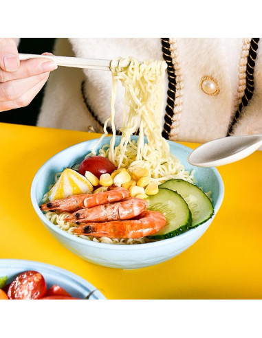 Tazón de Ramen MIIDNTLX para Microondas con Tapa 1300ml