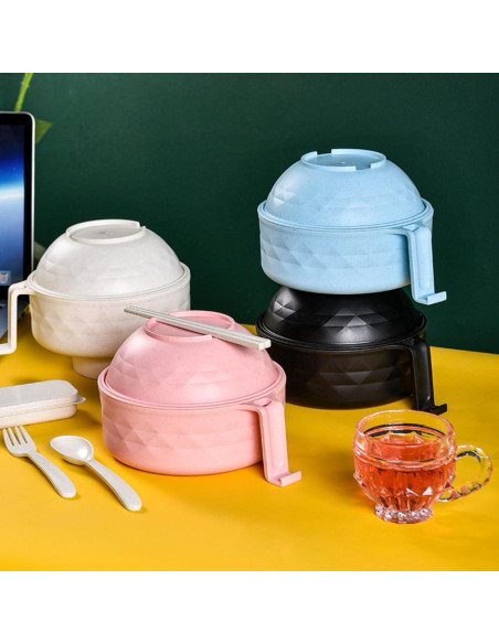 Tazón de Ramen MIIDNTLX para Microondas con Tapa 1300ml Tazón de Ramen MIIDNTLX para Microondas con Tapa 1300ml