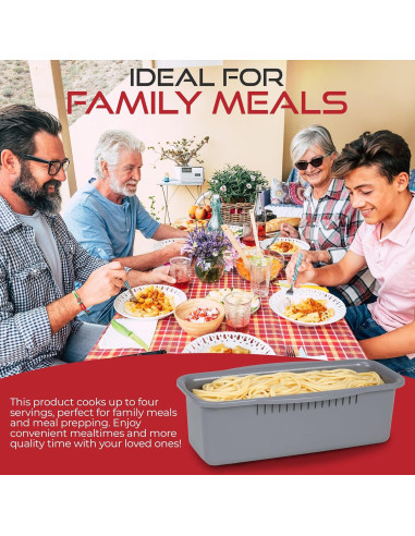 Cocinero de Pasta de Microondas Ideas de Vida Perfecta 4 Porciones