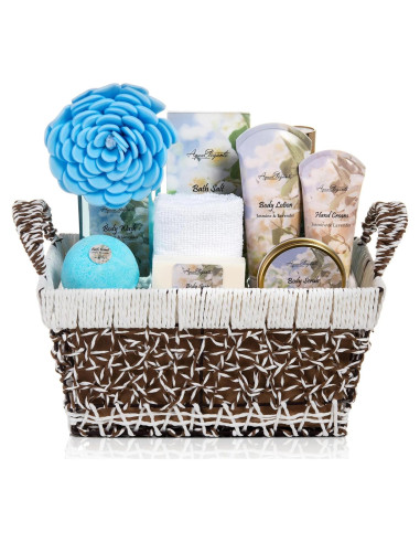 Cesta de Spa Aqua Elegante - Set de Baño Jazmín y Lavanda