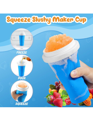 Taza Slushy Tgosomt Azul 330ml Hacedor de Helado Mágico