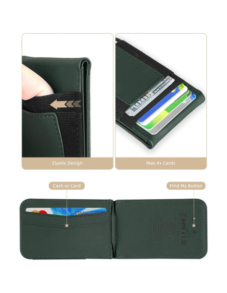 Billetera Magnética HiWe con Find My para iPhone 16/15/14/13/12 Billetera Magnética HiWe con Find My para iPhone 16/15/14/13/12