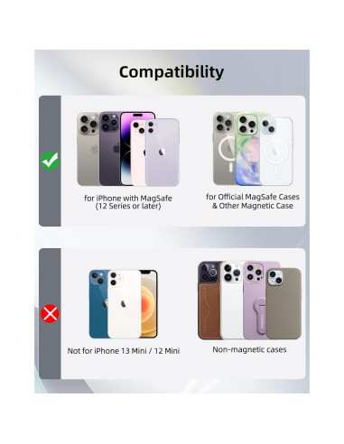 Billetera Magnética HiWe con Find My para iPhone 16/15/14/13/12