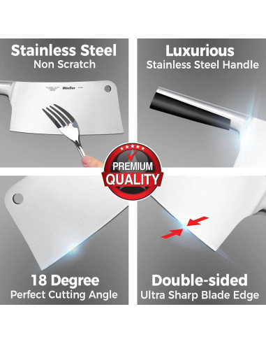 Cuchillo de Carnicero Mueller 17.78 cm Acero Inoxidable