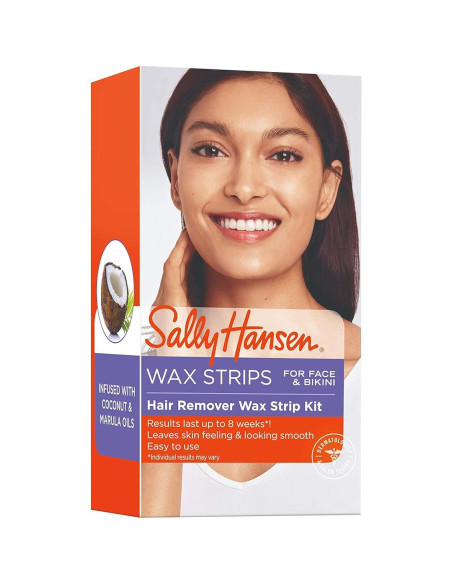 Kit Depilación Cera Sally Hansen 34 Cintas Cara y Bikini Kit Depilación Cera Sally Hansen 34 Cintas Cara y Bikini