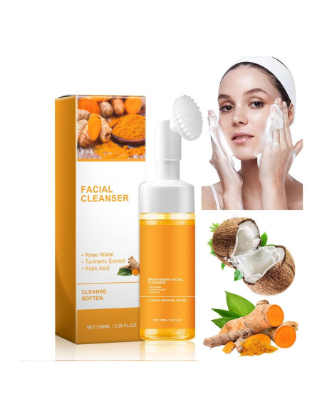 Limpiador Facial Espumoso de Cúrcuma MAROJEIF 1pc Limpiador Facial Espumoso de Cúrcuma MAROJEIF 1pc