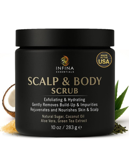 Exfoliante 2 en 1 INFINA ESSENTIALS para cuero cabelludo y cuerpo 250 ml Exfoliante 2 en 1 INFINA ESSENTIALS para cuero cabelludo y cuerpo 250 ml