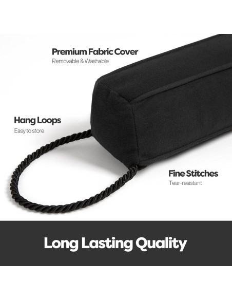 Tapón de Draft Comfyanno 96,5 cm Negro para Puerta Tapón de Draft Comfyanno 96,5 cm Negro para Puerta