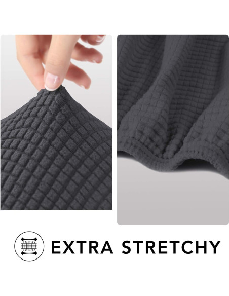 Funda de Silla Stretch PureFit Gris Oscuro Antideslizante Funda de Silla Stretch PureFit Gris Oscuro Antideslizante