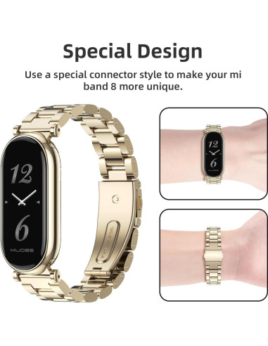 Correa de Acero Inoxidable MIJOBS para Mi Band 8/9