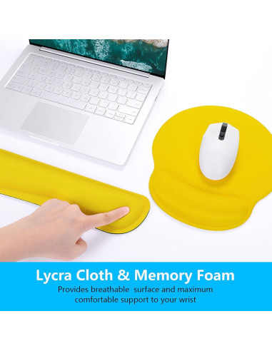 Reposamuñecas Ergonómico Dapesuom Amarillo Albaricoque