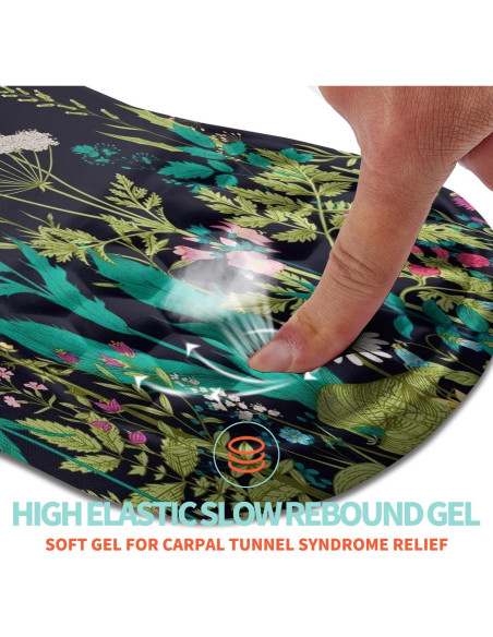 Almohadilla Ergonómica KUOSGM con Soporte para Muñeca Floral Almohadilla Ergonómica KUOSGM con Soporte para Muñeca Floral