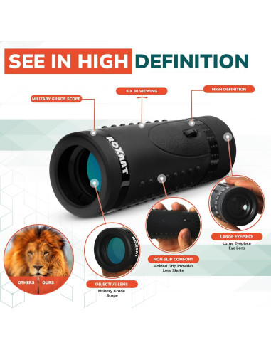 Monocular ROXANT 6x30 Alta Definición con Prisma BAK4