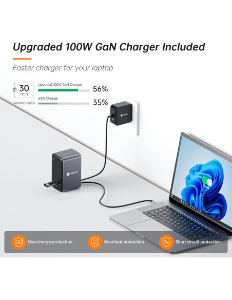 Estación de Acoplamiento USB C TobenONE 15 en 1 Doble Monitor Estación de Acoplamiento USB C TobenONE 15 en 1 Doble Monitor