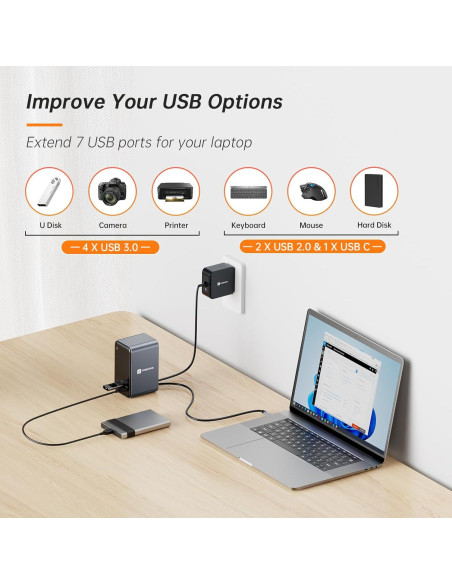Estación de Acoplamiento USB C TobenONE 15 en 1 Doble Monitor Estación de Acoplamiento USB C TobenONE 15 en 1 Doble Monitor