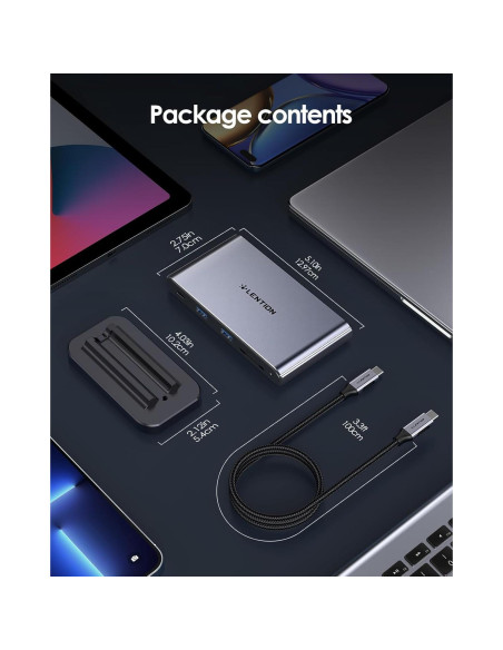 Lention Estación Acoplamiento USB C 10-en-1 4K HDMI 100W Lention Estación Acoplamiento USB C 10-en-1 4K HDMI 100W