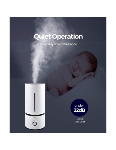 Humidificador ultrasónico Raydrop 1.7L silencioso blanco