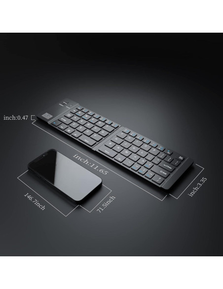 Teclado Bluetooth Plegable Geyes para iPhone y Android Teclado Bluetooth Plegable Geyes para iPhone y Android