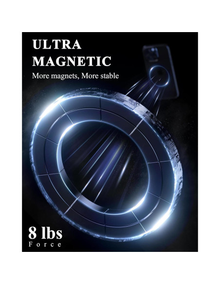 Soporte magnético para coche JDHDL MagSafe 360 Negro Soporte magnético para coche JDHDL MagSafe 360 Negro