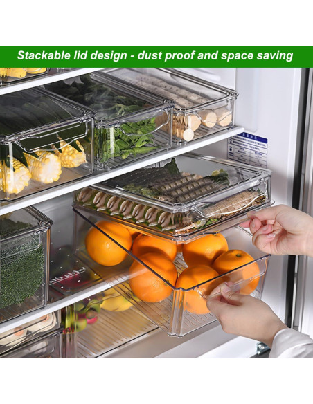 Conjunto de 4 Organizadores de Refrigerador Taiuloo 2.48kg