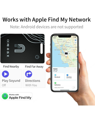 Rastreador Bluetooth DOHOME para Billetera - Certificado Apple MFi
