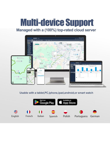 Rastreador GPS Niuvith G05A para Vehículo con SIM y Batería 6000mAh