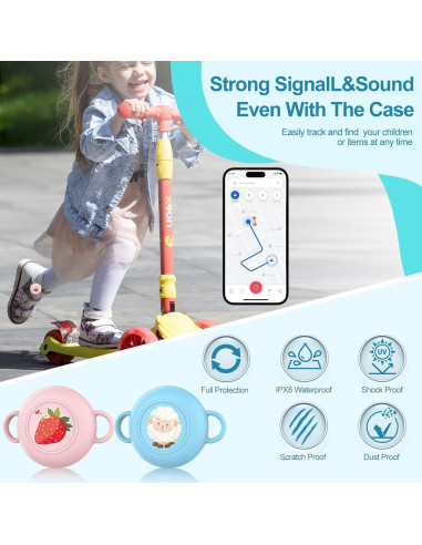 Soporte impermeable para AirTag niños SGHLDE 2 unidades