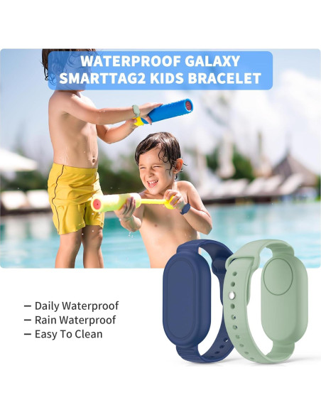 FGERWZ Pulsera Impermeable 2-Pack para Galaxy SmartTag2 Niños FGERWZ Pulsera Impermeable 2-Pack para Galaxy SmartTag2 Niños