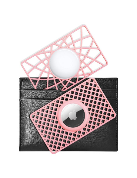 Soporte de Cartera Airtag WALNEW 2 Pack Ultra Delgado Rosa Soporte de Cartera Airtag WALNEW 2 Pack Ultra Delgado Rosa