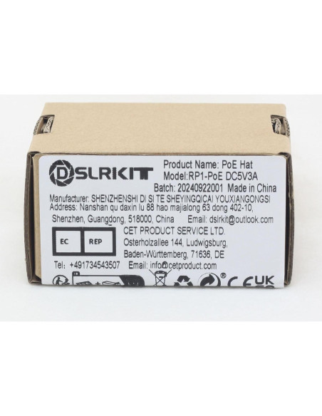 Power Over Ethernet PoE HAT DSLRKIT 5V 2.5A para Raspberry Pi Power Over Ethernet PoE HAT DSLRKIT 5V 2.5A para Raspberry Pi