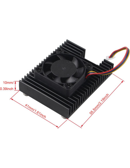 Disipador de Aluminio ZDE ZC505 con Ventilador PWM para Raspberry Pi CM5 Disipador de Aluminio ZDE ZC505 con Ventilador PWM para Raspberry Pi CM5