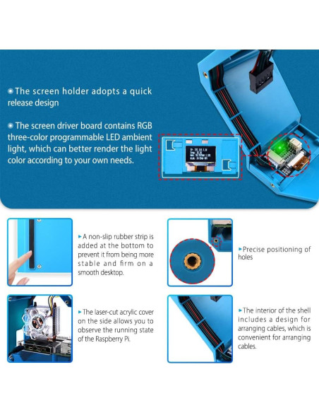 Kit de Torre Mini GeeekPi para Raspberry Pi 4B con Enfriador RGB Kit de Torre Mini GeeekPi para Raspberry Pi 4B con Enfriador RGB