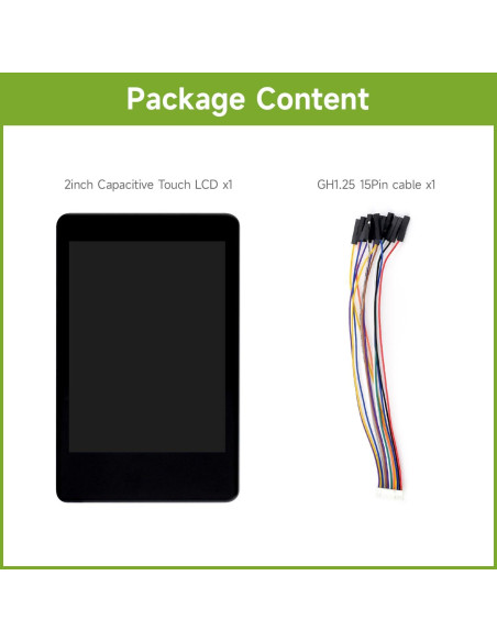 Módulo Pantalla Táctil 2" Waveshare IPS 240x320 262K Colores Módulo Pantalla Táctil 2" Waveshare IPS 240x320 262K Colores