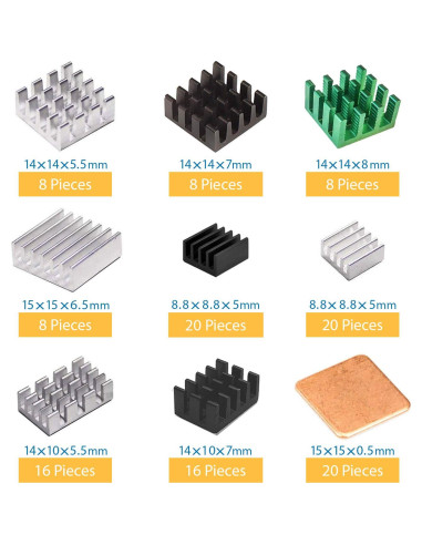 Kit de Disipadores de Calor Easycargo 124 Piezas Multicolor