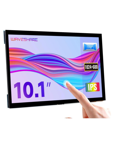 Pantalla Táctil Capacitiva LCD 10.1" Waveshare 1024x600 HDMI Pantalla Táctil Capacitiva LCD 10.1" Waveshare 1024x600 HDMI