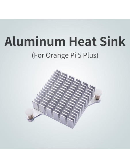Disipador de Aluminio Orange Pi 5 Plus 50mm x 46mm x 12.6mm Disipador de Aluminio Orange Pi 5 Plus 50mm x 46mm x 12.6mm