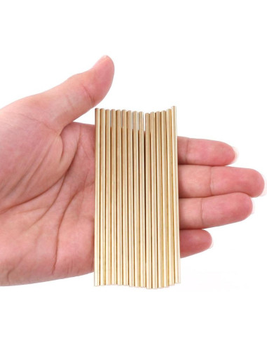 Barra Sólida de Latón 3mm x 100mm Swpeet - 15 Piezas