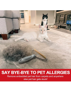 Removedor de Pelo de Mascotas ELEMSY PET01G - Gris, 18.6 cm 2
