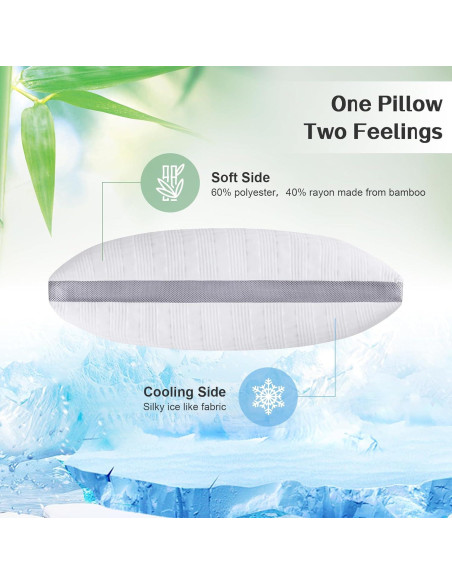 Almohada King Size Meoflaw con Enfriamiento y Espuma de Memoria Almohada King Size Meoflaw con Enfriamiento y Espuma de Memoria