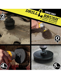 Kit de Cepillos de Limpieza Drillbrush 4 Piezas Nylon Duro 2
